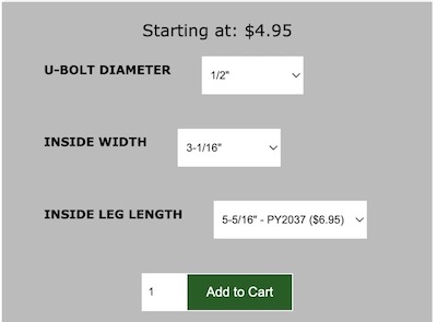 Attributes Prices Storefront